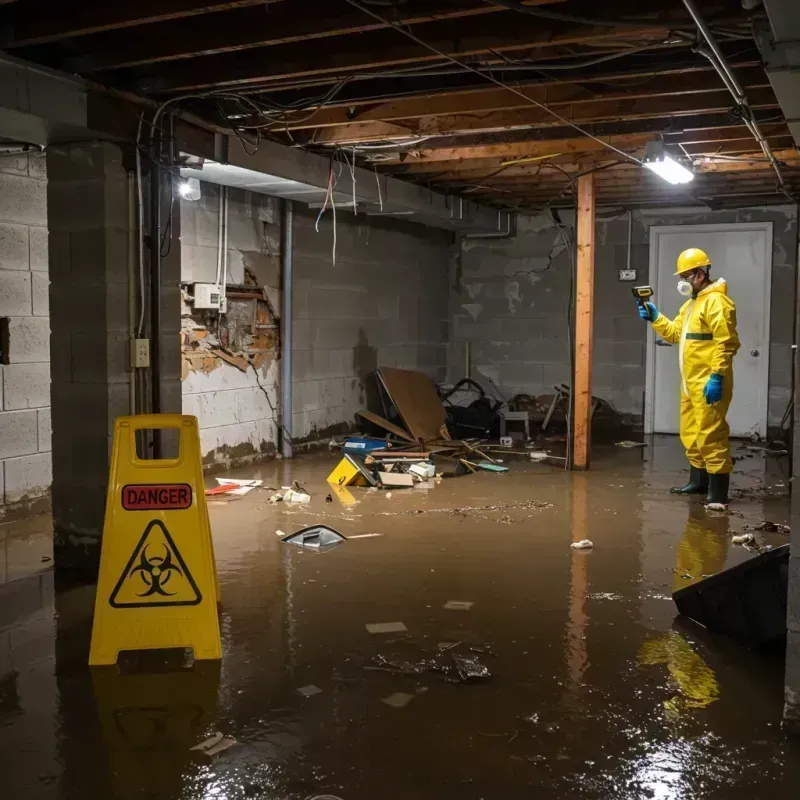 Flooded Basement Electrical Hazard in Avon, IN Property